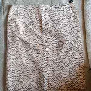 Cheetah print suede skirt